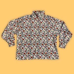 🍂🎃🌽90s Autumnal Print Turtleneck🌽🎃🍂 Size XL